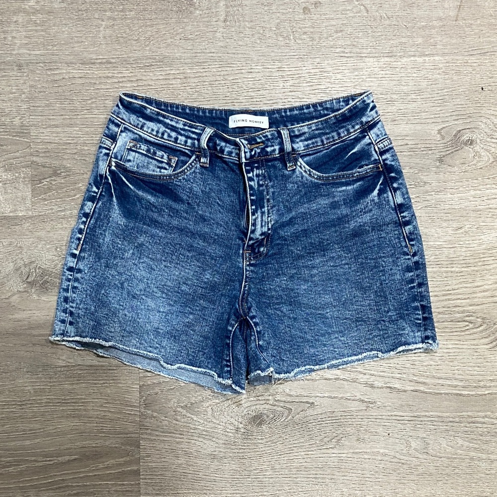 Flying Monkey Dark Blue Jean Shorts